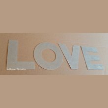 Deko-Buchstabe aus Zink LOVE 30 cm