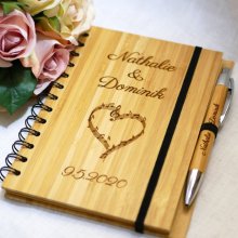 Gästebuch aus Holz für Hochzeiten oder Feiern zum Selbstgestalten