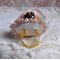 Bohemian Ring bestickt mit Swarovski-Kristallen, Facetten und Rocailles Miyuki