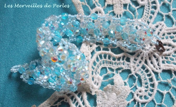 Crystal Blue Armband mit Facetten und Kreiseln in Swarovski-Kristall