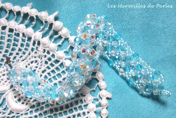 Crystal Blue Armband mit Facetten und Kreiseln in Swarovski-Kristall