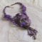 Chinese Purple Stone Anhänger Halskette bestickt mit Edelsteinen die Sugiliten
