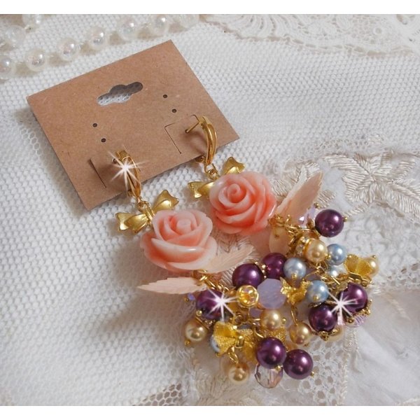 BO Bell'issim P&ecirc;che et Cr&egrave;me avec des Cristaux de Swarovski 