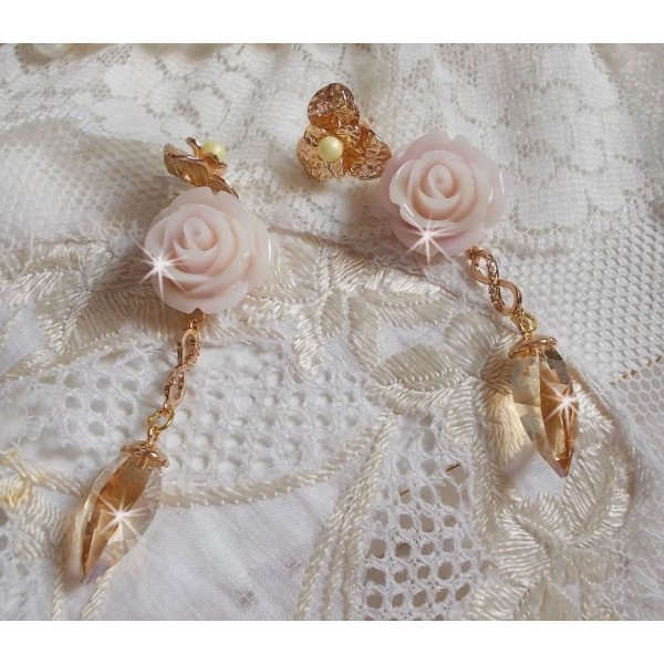 BO Bell'issim Rose Violine vergoldet mit Swarovski-Kristallen und Zirkonia