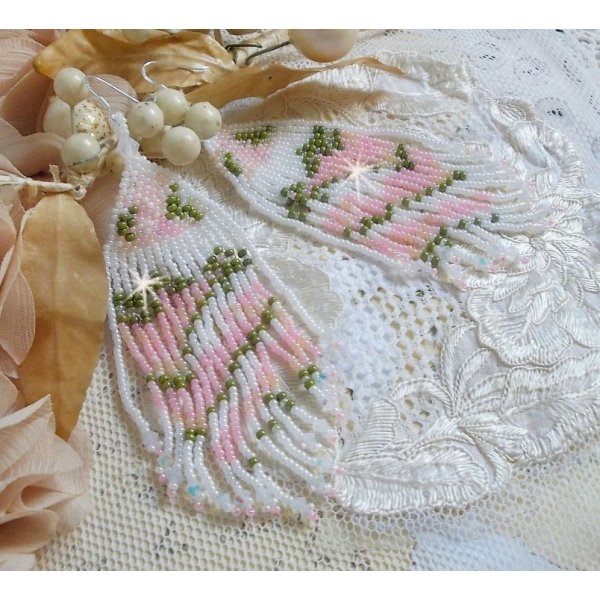 BO Leuchtender Morgen mit japanischen Rocailles und Swarovski-Kristallen