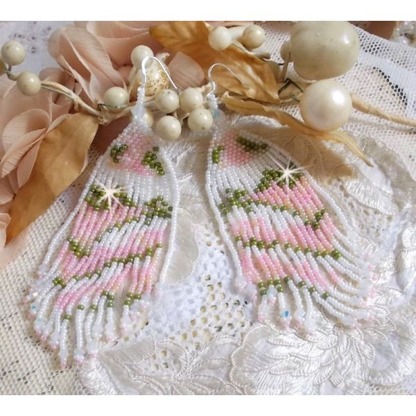 BO Leuchtender Morgen mit japanischen Rocailles und Swarovski-Kristallen