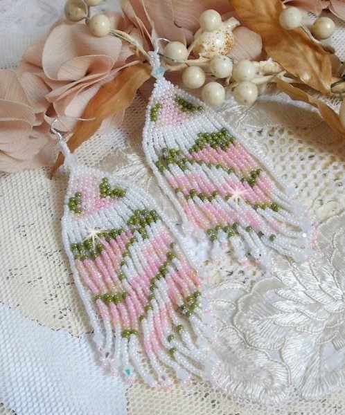 BO Leuchtender Morgen mit japanischen Rocailles und Swarovski-Kristallen