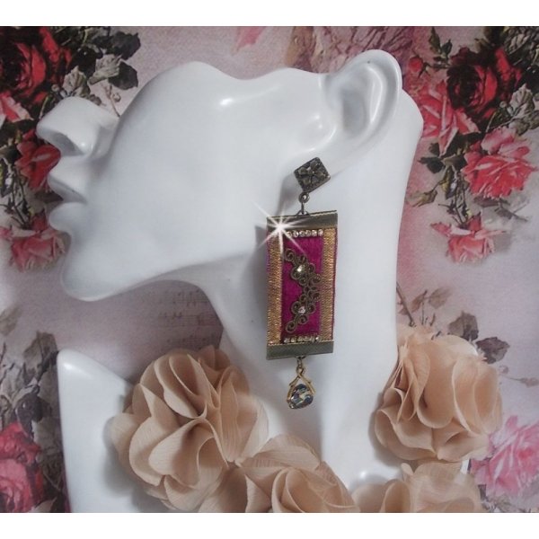 BO Vintage Arabesque kreiert mit Bordeaux-Borten, Swarovski-Kristallen und sch&ouml;nen Accessoires 