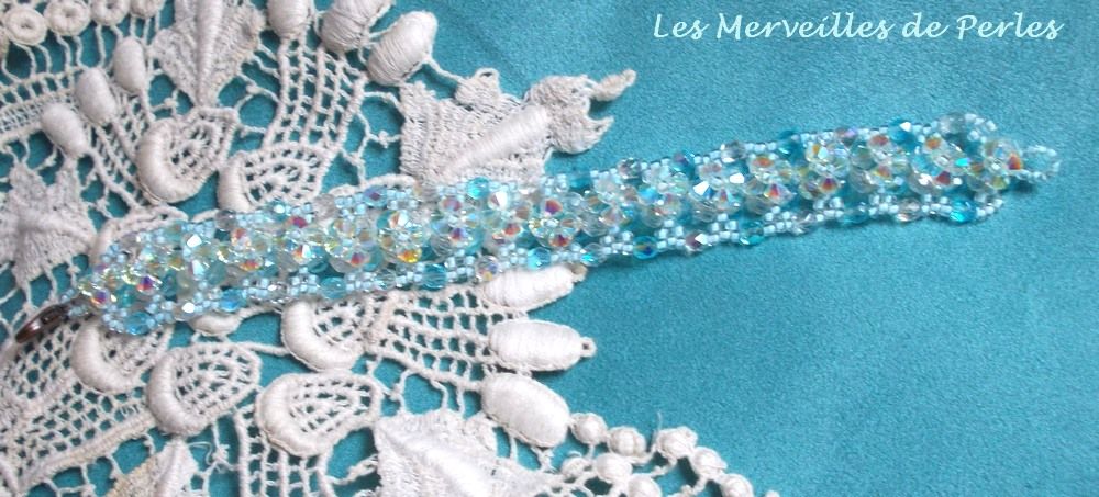 Crystal Blue Armband mit Facetten und Kreiseln in Swarovski-Kristall