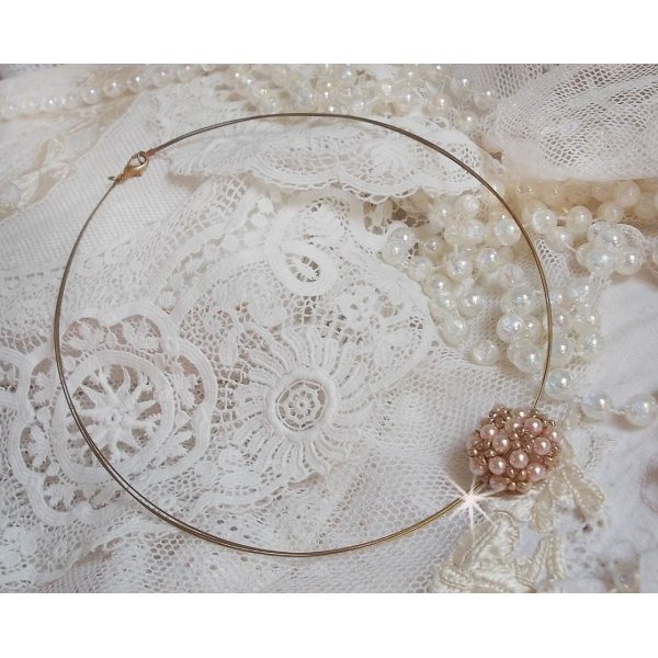 Perlmuttkugeln-Anh&auml;ngerkette mit Perlmuttperlen aus Swarovski-Kristall