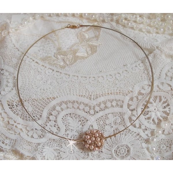 Perlmuttkugeln-Anh&auml;ngerkette mit Perlmuttperlen aus Swarovski-Kristall