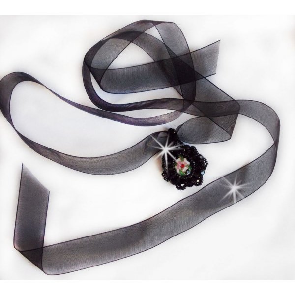 Collier pendentif Cybelle avec un murano de couleur