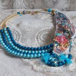 Ewig-Blaue Halskette, bestickt mit Swarovski-Kristallen 