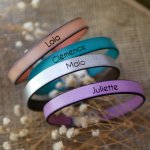 Individuelles Lederarmband für Frauen zum Gravieren und nach Maß