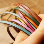 Manschettenarmband mit 4 Lederarten zur Auswahl