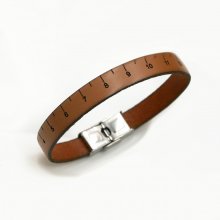 Armband Meter Couture Leder graviert in cm auf der Rückseite personalisierbar