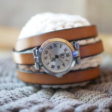 Personalisierbare Multiturn-Armbanduhr mit silbernem Zifferblatt 