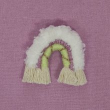 Broche Macramé Arc-en-ciel