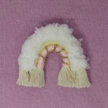 Broche Macramé Arc-en-ciel