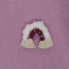 Broche Macramé Arc-en-ciel