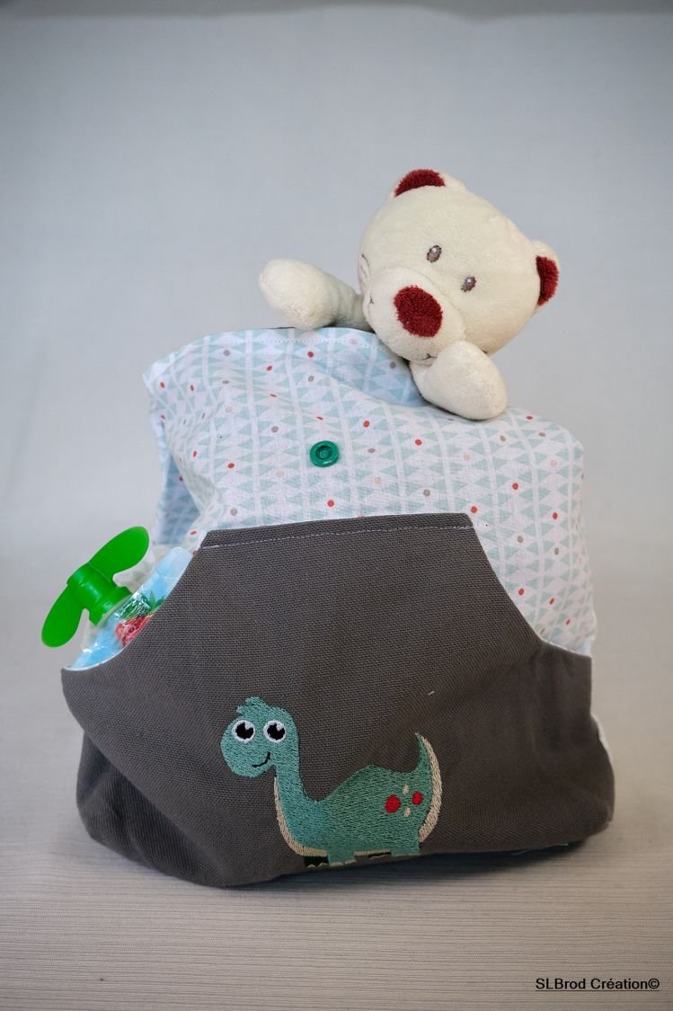 Bestickter Kinderrucksack Dinosaurier zum Selbstgestalten