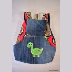 Bestickte Kinder Rucksack Dinosaurier und Wax mit Namen personalisieren