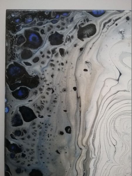 Peinture abstraite - Crat&egrave;re lunaire