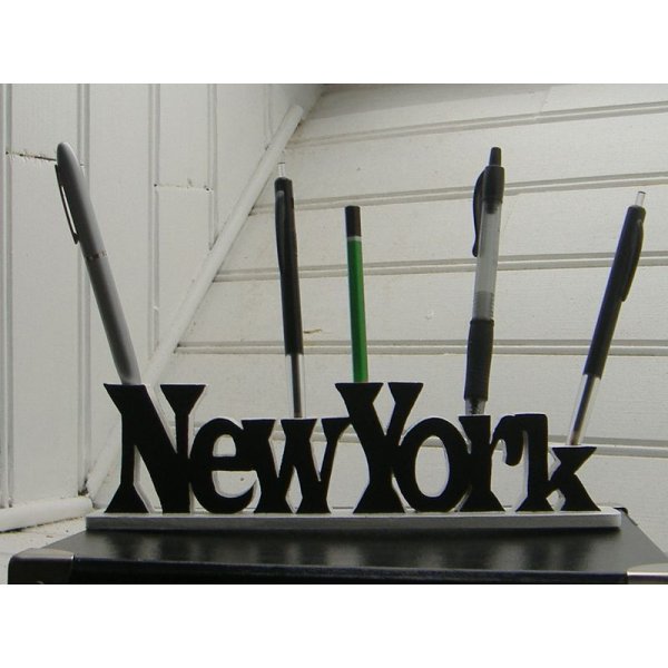 Porte Stylo original bois personnalisé "New-York"