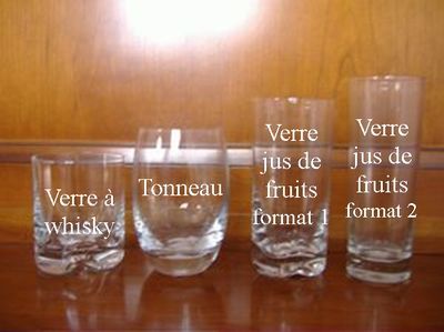 Verre jus de fruits format 2 Motif tribal