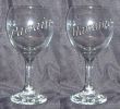 Verre à vin form. 2 Parrain/Marraine, ange, inscription pied