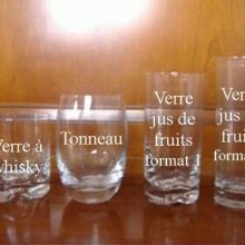 Verre jus de fruits format 2 Motif tribal